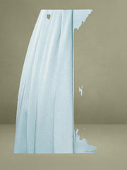 Elayna Pale Blue Strappy Satin Corset High Slit Gown