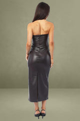 Brown Midi Bodycon Dress