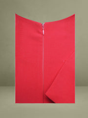 Radha Red Backless Longsleeve Maxi Dress with Bow