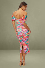 Floral Mesh Bodycon Dress