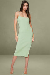 Green Knit Dress Bodycon