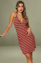 Stripe Wrap Dress Mini