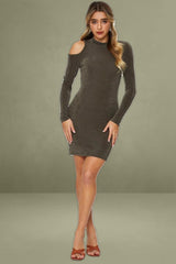 Green Long Sleeve Bodycon Dress