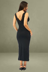 Black Bodycon Dress Sleeveless Mesh