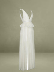 Off-White Flare Beaded Belt Maxi Gown