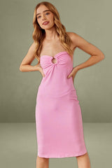 Pink Bodycon Dress Midi