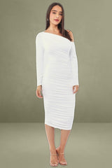 White Bodycon Dress Long Sleeve