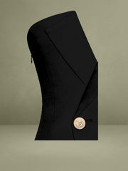 Keep One Up Black Crepe Tuxedo Blazer Dress