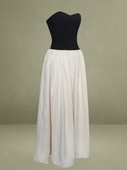 Sana Sweetheart Lace-up Back Drop Waist Maxi Dress