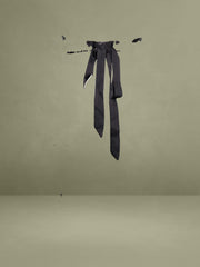 Felina Black Satin Sequin Pearls Beaded Mini Dress