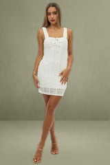 White Lace Mini Bodycon Dress