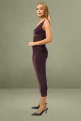 Red Sleeveless Mesh Bodycon Dress