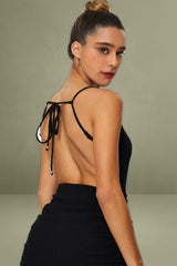 Black Mini Halter Neck Dress