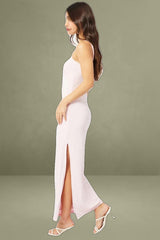 Pink Bodycon Dress Maxi Supersoft