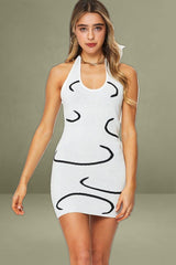 White Knit Dress Bodycon