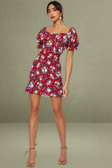 Print Mini Dress Short Sleeve