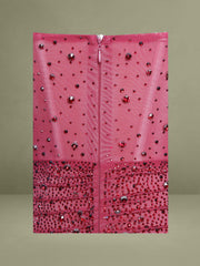 Burgundy Crystal Sleeveless Corset Mermaid Maxi Dress