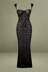 Black Lace Maxi Dress