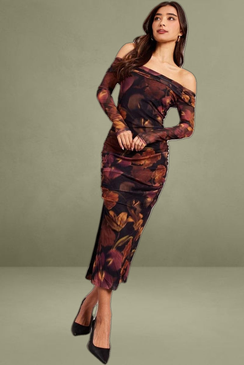 Multiple Floral Bodycon Dress