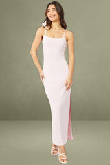 Pink Bodycon Dress Maxi Supersoft