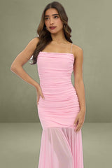 Pink Bodycon Dress Singlet Maxi