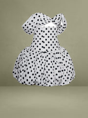 Umika Polka Dots Bubble Hem Mini Dress