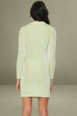 Green Mini Dress Long Sleeve