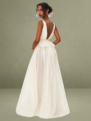 Off-White Flare Beaded Belt Maxi Gown