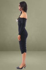 Black Long Sleeve Bodycon Dress