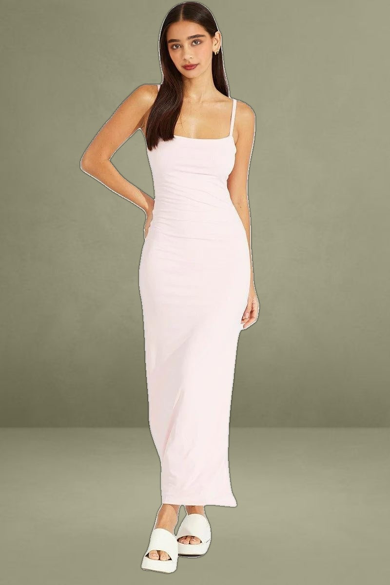Pink Supersoft Slim Fit Maxi Dress