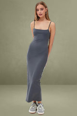 Grey Supersoft Bodycon Maxi Dress