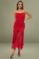 Red Bodycon Maxi Singlet Dress
