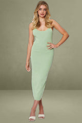 Green Maxi Dress Bodycon Knit