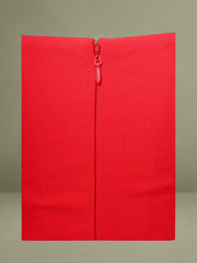 Red Off Shoulder Long Sleeve Blazer Dress