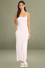 Pink Supersoft Slim Fit Maxi Dress