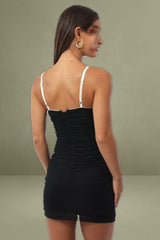 Black Bodycon Dress Mesh Mini