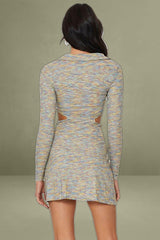 Multi Mini Dress Long Sleeve