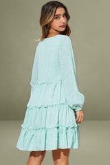 Print Mini Dress Long Sleeve