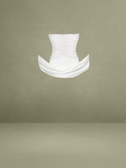 Karmen Pearl Top Pencil Slip Gown with Scarf