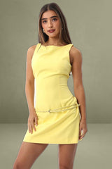 Yellow Mini Bodycon Dress