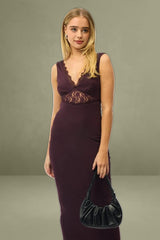 Red Sleeveless Mesh Bodycon Dress