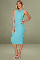 Green Midi Knit Bodycon Dress