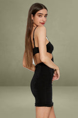 Black Mini Dress Halter Neck
