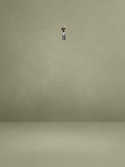 Vanity Mint Satin High Slit Draping Corset Gown With Crystals