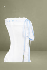 Malia Drop Waist Corset Lace Up Back Mini Dress