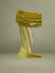 Priya Gold Draping Corset High Slit Velvet Gown