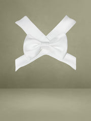 White Cross Straps Bodycon Mini Dress with Bubble Hem