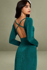 Green Slinky Jersey Bodycon Dress