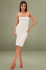 White Sequined Bodycon Party Dress