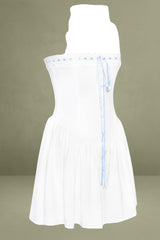 Malia Drop Waist Corset Lace Up Back Mini Dress